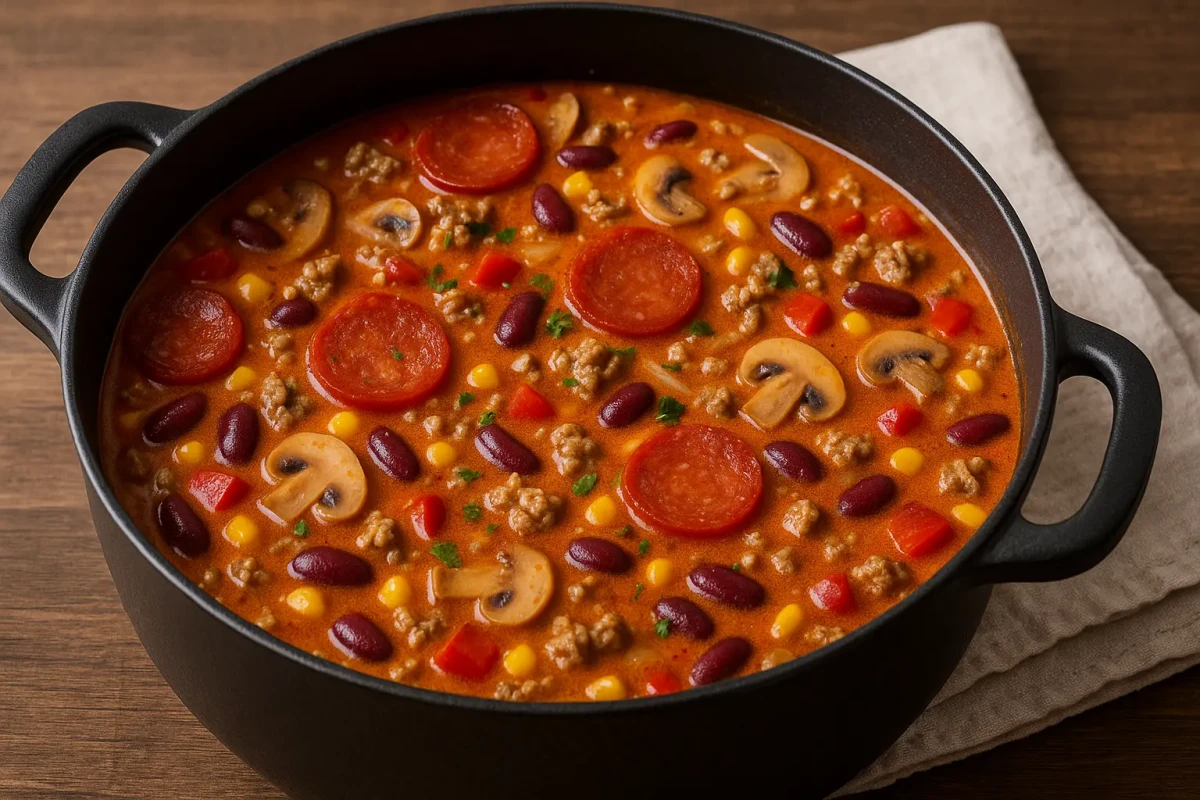 Gummibär: Die herzhafte Pizzasuppe voller Wärme, Würze und nostalgischem Geschmack